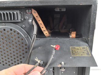 Wehrmacht Rundfunkempfänger WK1/P, Originallack, datiert 1942, Funktion nicht geprüft