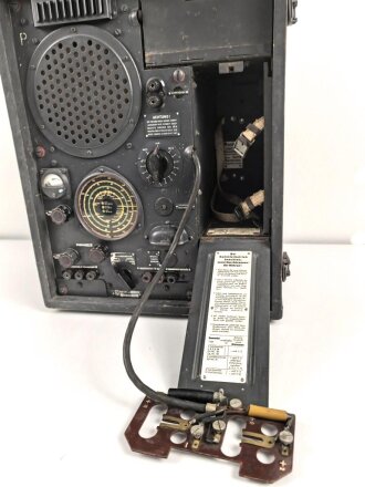 Wehrmacht Rundfunkempfänger WK1/P, Originallack, datiert 1942, Funktion nicht geprüft