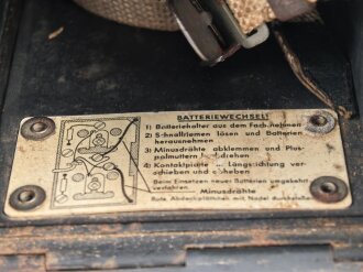 Wehrmacht Rundfunkempfänger WK1/P, Originallack, datiert 1942, Funktion nicht geprüft