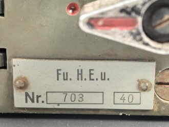 Funk Horch Empfänger u " Fu.H.E.u" datiert 1940. Das komplette Gehäuse meiner Meinung nach neuzeitliche Anfertigung