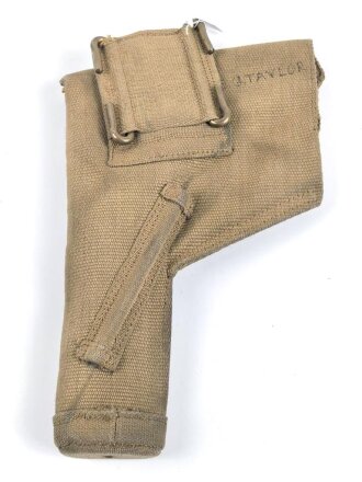 British 1936 dated webbing pistol holster for use with...