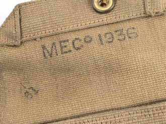 British 1936 dated webbing pistol holster for use with Pattern 08 belt. Good condition