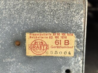 Truppenbetreuungsempfänger " Graetz GI BL"  Guter Gesamtzustand, Originallack, Funktion nicht geprüft