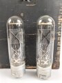 Zwei Ersatzröhren für 100 Watt Sender der Wehrmacht in Transportkasten.  Telefunken " Typ RS 237" Funktion nicht geprüft