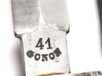 Frankreich 2.Weltkrieg Kampfmesser , Hersteller "  GONON 1941 " Unter deutscher Besatzung Hergestellt und so an Deutsche Soldaten in Norwegen ausgegeben. Guter Gesamtzustand