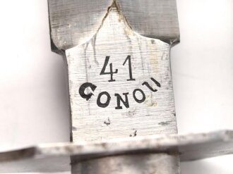 Frankreich 2.Weltkrieg Kampfmesser, Hersteller  " GONON 1941" Unter deutscher Besatzung Hergestellt und so an Deutsche Soldaten in Norwegen ausgegeben. Guter Gesamtzustand