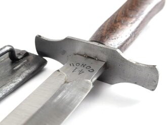 Frankreich 2.Weltkrieg Kampfmesser, Hersteller  " GONON 1941" Unter deutscher Besatzung Hergestellt und so an Deutsche Soldaten in Norwegen ausgegeben. Guter Gesamtzustand
