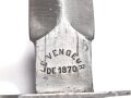 Frankreich 2.Weltkrieg Kampfmesser, Hersteller  " LE Vengeur " Unter deutscher Besatzung Hergestellt und so an Deutsche Soldaten in Norwegen ausgegeben. Guter Gesamtzustand