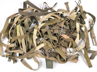 Dänemark, Konvolut Webriemen, meist ähnlich...