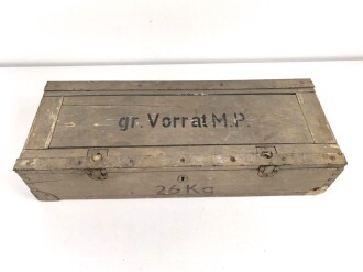 Kasten "gr. Vorrat M.P " Wehrmacht. Ungereinigtes Stück. Originallack