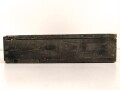 Transportkasten für " 14 SS Gewehr Panzer Granate 61" Packzettel von 1944, ungereinigtes Stück in gutem Gesamtzustand