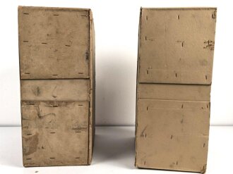 "Reserveverpflegung für Kampfstände !" leerer Pappkasten, Maße 34 x 24 x 54cm