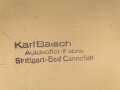 Paar Motorrad Packtaschen der Wehrmacht. Originallack, ungereinigt. Hersteller " Karl Baisch Autokoffer Fabrik Stuttgart Bad Cannstatt"