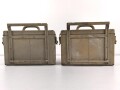 Paar Motorrad Packtaschen der Wehrmacht. Originallack, ungereinigt. Hersteller " Karl Baisch Autokoffer Fabrik Stuttgart Bad Cannstatt"