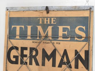 Großbritannien 1938, Zeitungsaushang  " The...