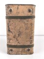 15 Liter Kanister Wehrmacht. Frühe Tropenlackierung, mit beiden Verzurriemen. Vollständig leer, dennoch KEIN VERSAND NACH ÜBERSEE