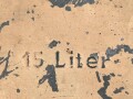 15 Liter Kanister Wehrmacht. Frühe Tropenlackierung, mit beiden Verzurriemen. Vollständig leer, dennoch KEIN VERSAND NACH ÜBERSEE