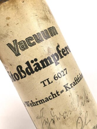 Dose " Stoßdämpferoel TL 6027 für Wehrmacht Kraftfahrzeuge" leer, ungereinigt