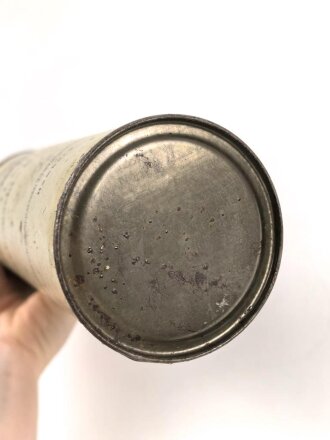 Dose " Stoßdämpferoel TL 6027 für Wehrmacht Kraftfahrzeuge" leer, ungereinigt