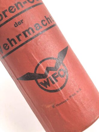 "Motoren- Oel der Wehrmacht"  rote Pappdose der Firma " WIFO"