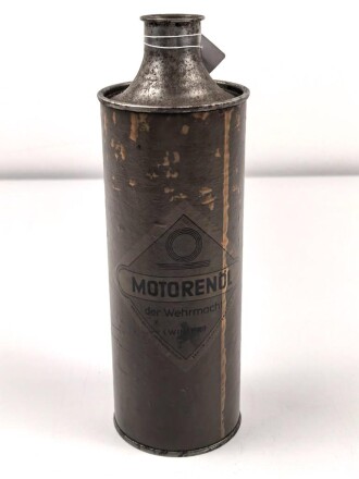 Blechdose " Motorenöl der Wehrmacht  ( Winter ) " Etwa halb voll