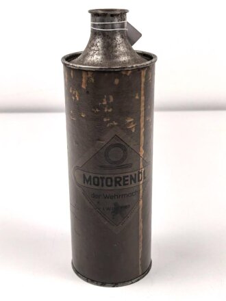 Blechdose " Motorenöl der Wehrmacht  ( Winter ) " Etwa halb voll