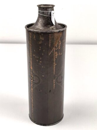 Blechdose " Motorenöl der Wehrmacht  ( Winter ) " Etwa halb voll