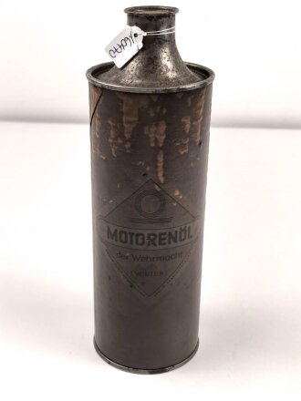 Blechdose " Motorenöl der Wehrmacht  ( Winter ) " Etwa halb voll