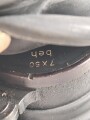 Kriegsmarine, Doppelfernrohr DF 7 x 50 , Hersteller beh. Sehr guter Zustand, die Gummiarmierung weich, Durchsicht leicht verunreinigt. Der Behälter aus Ersatzmaterial in gutem Zustand