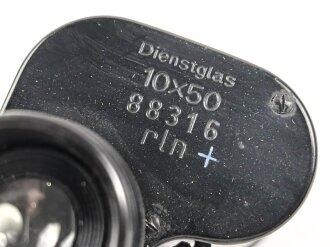 Dienstglas 10 x 50 Wehrmacht, Hersteller rln. Guter Gesamtzustand, Glasklare Durchsicht, keine Strichplatte