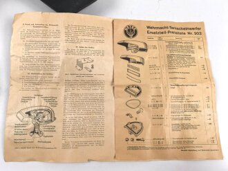 Notek " Wehrmacht Tarnscheinwerfer für Kraftfahrzeuge" Ungebraucht, vollständig, in der originalen Umverpackung inklusive der " Betriebs- und Einbauvorschrift"