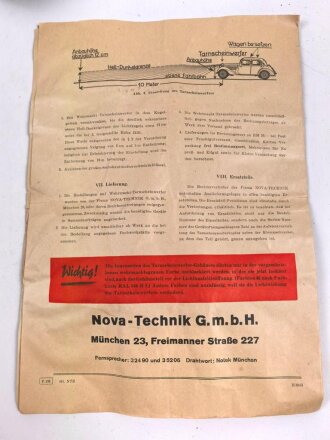 Notek " Wehrmacht Tarnscheinwerfer für Kraftfahrzeuge" Ungebraucht, vollständig, in der originalen Umverpackung inklusive der " Betriebs- und Einbauvorschrift"