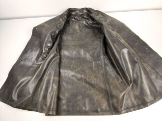 Schwerer Gasschutzanzug , Jacke und Hose aus weichem Gummi, Hersteller Continental. Ein Hosenträger fehlt, sonst guter Zustand
