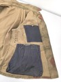 Luftwaffe, Tarnfeldbluse für Angehörige der Felddivision. Getragenes Stück, der Brustadler original vernäht.