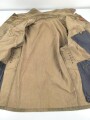 Luftwaffe, Tarnfeldbluse für Angehörige der Felddivision. Getragenes Stück, der Brustadler original vernäht.