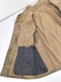 Luftwaffe, Tarnfeldbluse für Angehörige der Felddivision. Getragenes Stück, der Brustadler original vernäht.