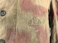 Luftwaffe, Tarnfeldbluse für Angehörige der Felddivision. Getragenes Stück, der Brustadler original vernäht.
