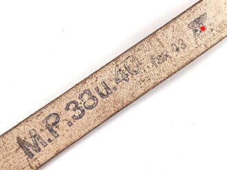 Trageriemen für MP38 und 40 der Wehrmacht. Ungetragenes Stück, Hersteller fsx43