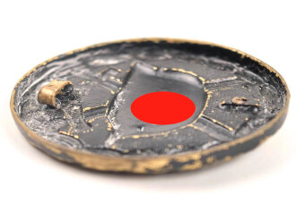 Verwundetenabzeichen schwarz, getragenes Buntmetallstück, Nadel samt Bock fehlt