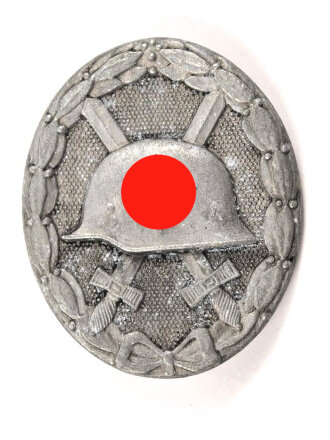 Verwundetenabzeichen silber , Zink, Hersteller "127"  für Moritz Hausch AG, Pforzheim