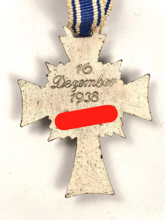 Ehrenkreuz der Deutschen Mutter in silber an langem Band