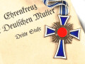 Ehrenkreuz der Deutschen Mutter in bronze an langem Band, in Tüte von Carl Blaschet Wien