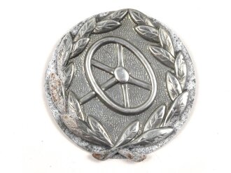 Kraftfahrbewährungsabzeichen in silber mit Gegenplatte, anbei die originale Chellophantüte