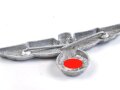 Bahnschutz, Adler für die Schirmmütze aus Aluminium, ungetragenes Stück