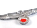 Bahnschutz, Adler für die Schirmmütze aus Aluminium, ungetragenes Stück
