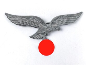 Luftwaffe, Adler für eine Schirmmütze für Mannschaften, Zink, ein Splint fehlt