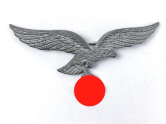 Luftwaffe, Adler für eine Schirmmütze für Mannschaften, Zink, ein Splint fehlt