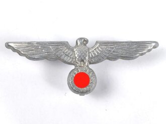 Heer, Adler für eine Schirmmütze für Mannschaften, Zinkblech versilbert, letzte Ausführung mit mitgeprägten Splinten