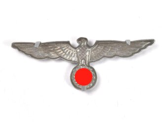 Heer, Adler für eine Schirmmütze für Mannschaften, Zinkblech versilbert, letzte Ausführung mit mitgeprägten Splinten