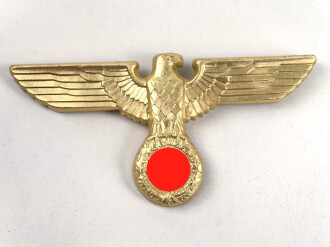 Adler für eine Schirmmütze für  politische Leiter der NSDAP, frühe Ausführung, Aluminium